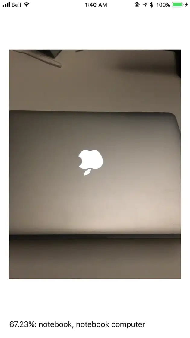 correctly recognizes an image of a macbook